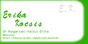 erika kocsis business card